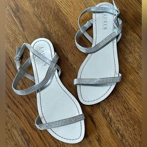 Ralph Lauren Silver Flats